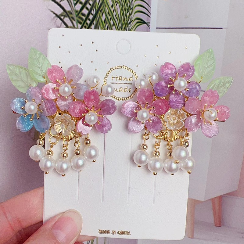 Multi three small flower clip