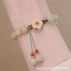 Peach Blossom Braided Bracelet
